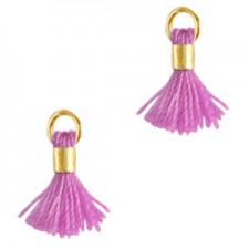 Mini Quaste Ibiza Style 0.7cm Gold-gypsy pink
